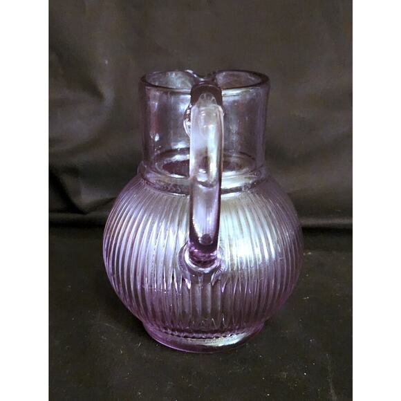 TELEFLORA GIFTS Lavender 6 1/4" Pitcher/Vase Ribbed-"C" Handle - Picture 2 of 6